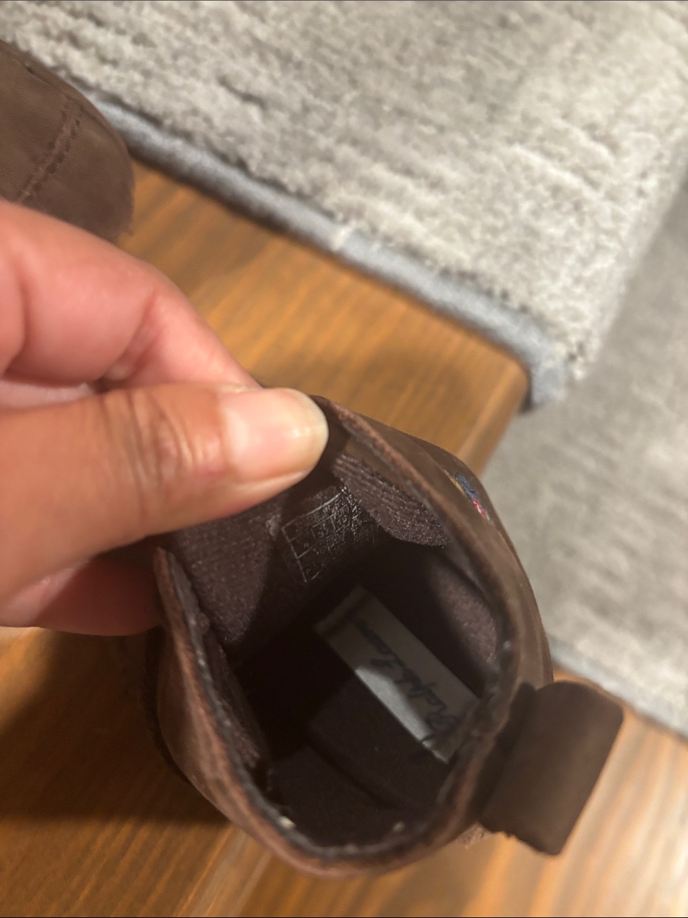 Polo by Ralph Lauren Brown Suede Kids Boot with Embroidered Bear - Picture 5 of 5